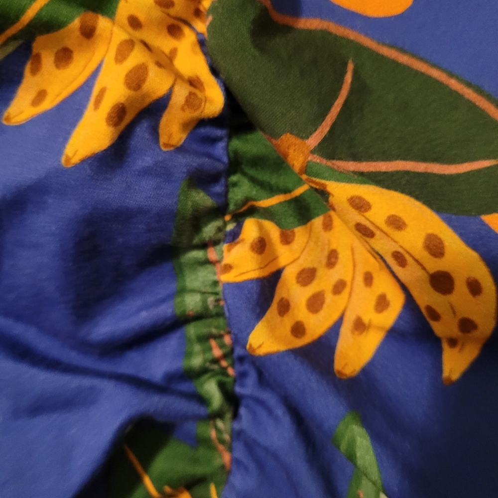 FARM Rio Blue Tropical Mini Skirt with Orange Floral Print - Picture 6 of 16
